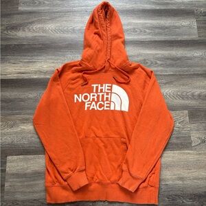 The North Face Women's Orange Hoodie with White Logo